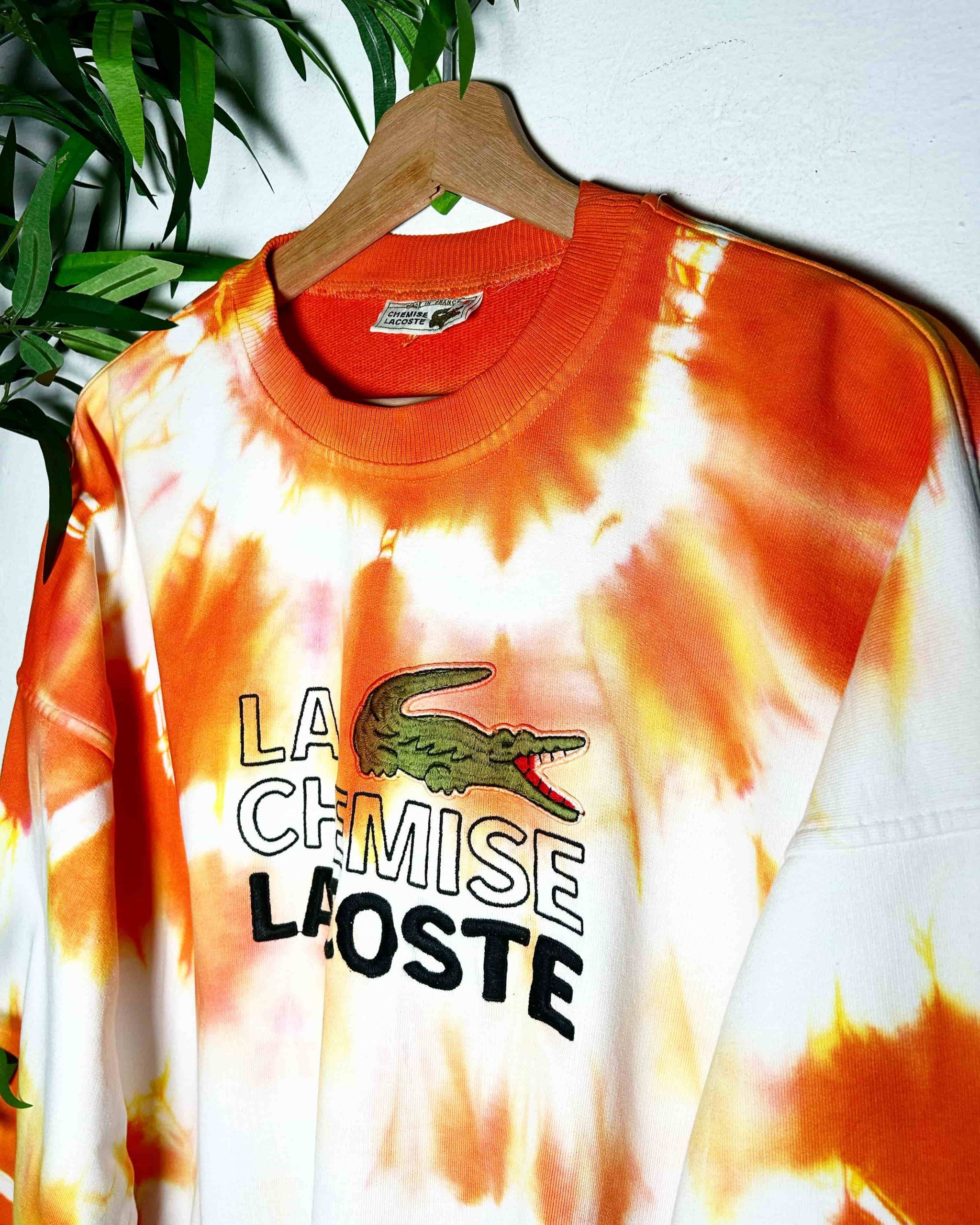 Lacoste tie hot sale dye sweatshirt