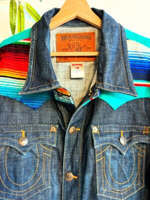 True Religion 00's Y2K Vintage Denim Jacket. - Mahalo vintage True Religion 00's Y2K Vintage Denim Jacket. - Mahalo vintage