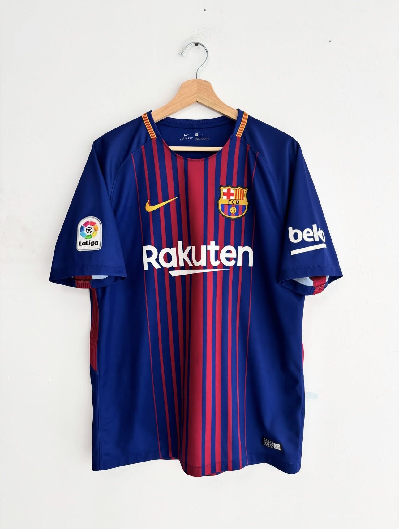 Nike FC Barcelona 2017-18 Vintage Soccer Jersey.