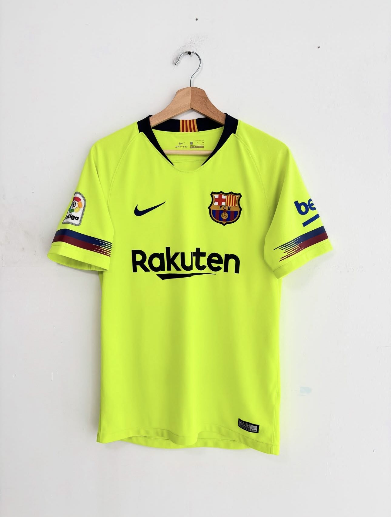 Nike FC Barcelona 2018-19 Vintage Away Soccer Jersey.