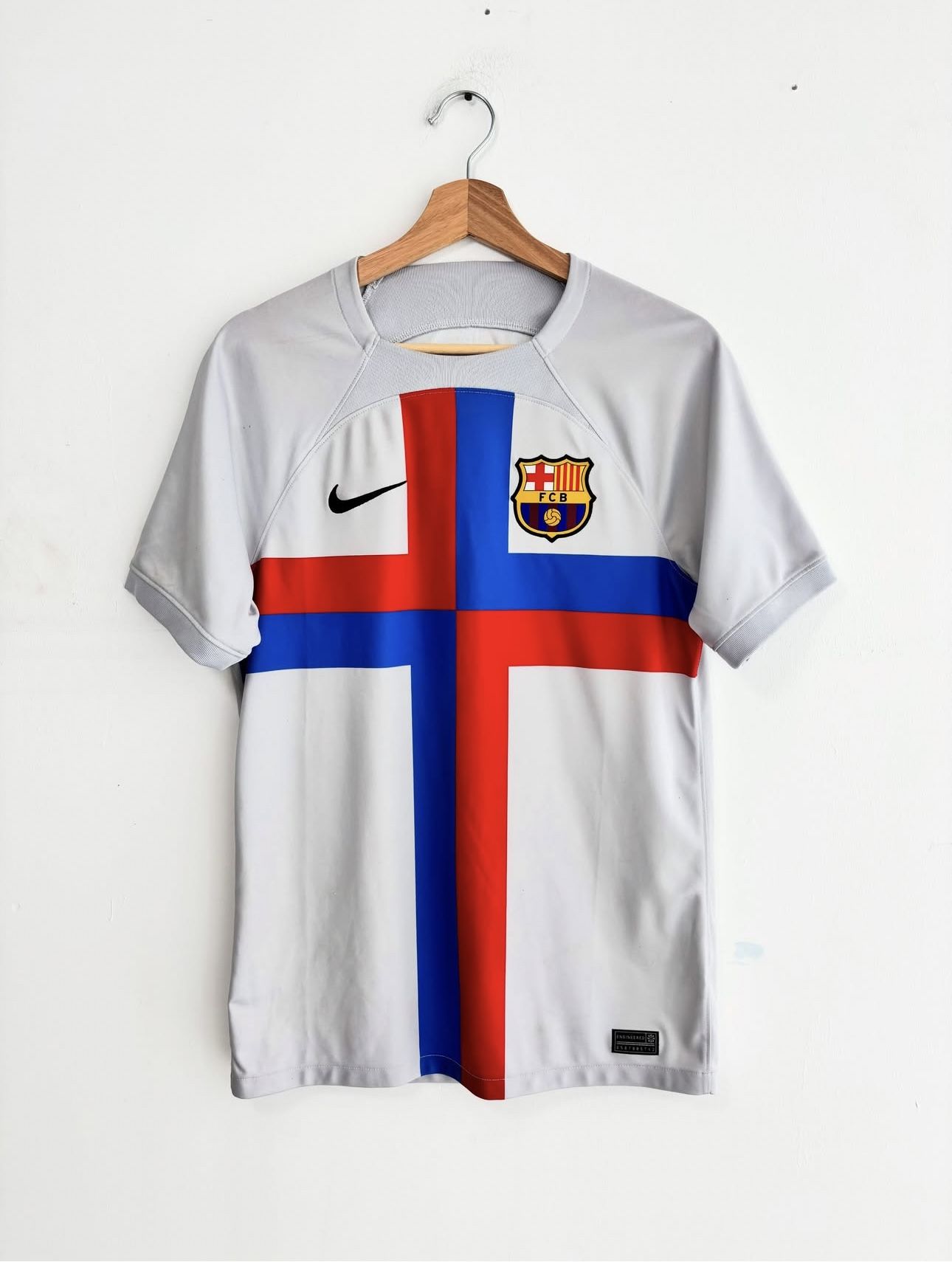 Nike FC Barcelona 2022-23 Vintage Away Soccer Jersey.